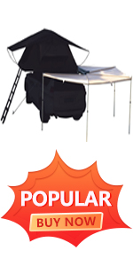 Waterproof Car Awning Sun Shelter, Portable Auto Canopy Camper Trailer Sun Shade for Camping, SUV, Outdoor, Beach Army