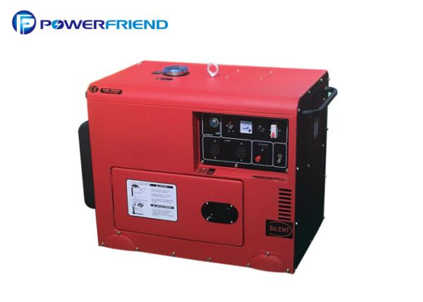 Générateurs portatifs de moteur à C.A. 7.5kva petits, générateurs à moteur diesel de couleur rouge