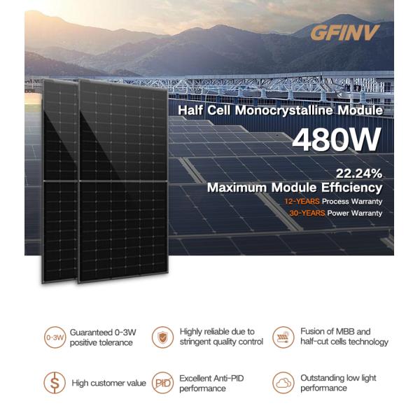 120 Cells 350W 480W 585W 1000w Solar Panel Residential Solar Panels 182X182mm