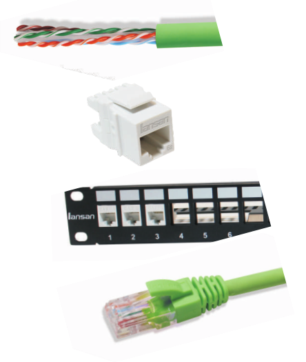 Network Unshield Cat6A UTP Cable 500Mhz TIA568 PVC / PE Jacket