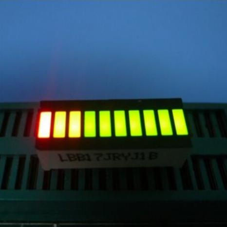 Modulos de pantalla LED de 10 segmentos grandes amarillos/rojos/azules, utilizados para paneles de instrumentos