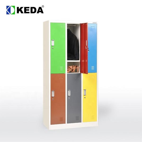 1850mm Height 900mm Width 6 Compartment Steel Locker