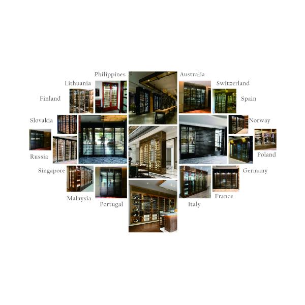 Full 304 200 Bottles Stainless Steel Wine Fridge Commercial Cooler Cabinet