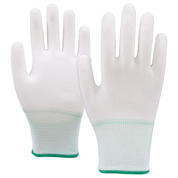 13 Gauge PU Coated Polyester Handling Gloves Breathable Polyester Gloves