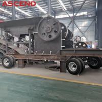 Rolo dobro do móbil concreto do triturador diesel - maxila posta que esmaga a máquina para a pedra