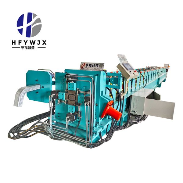 Hydraulic Pressure DownSpout Making Machine with PLC Control and 16 Forming Stations for Roof and Wall