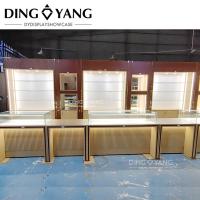 Casse d'affichage de bijoux en bois en verre haut de gamme en gros, fournir des vitrines de bijoux en magasin complet Service de conception 3D