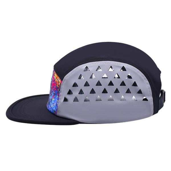 Contraste de costura Camper Cap com Sports Mesh Sweatband para atividades ao ar livre