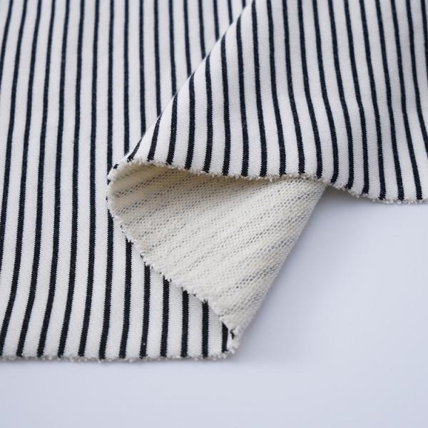 Мода хлопчатобумажная французская ткань из терри полосатая текстура дружественная коже