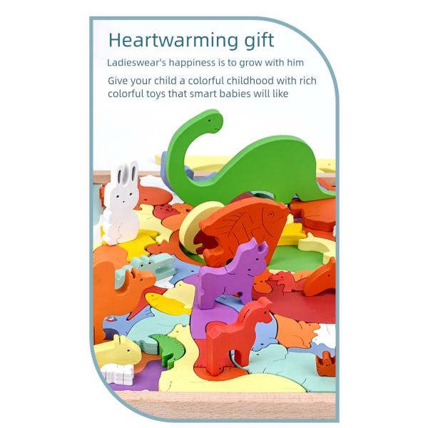 Children Learning Games Developing Kids Toddler Gifts Montessori Jigsaw Big Crazy Animal Puzzle Toys