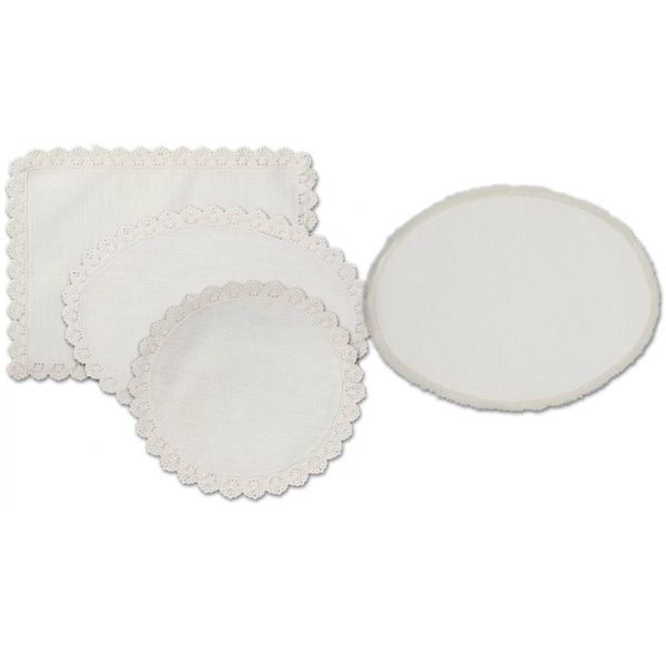 Sublimation Printing Nordic Cotton Linen Placemats Anti-Scald DIY Printable Blank Table Mats Home Textile Supplies