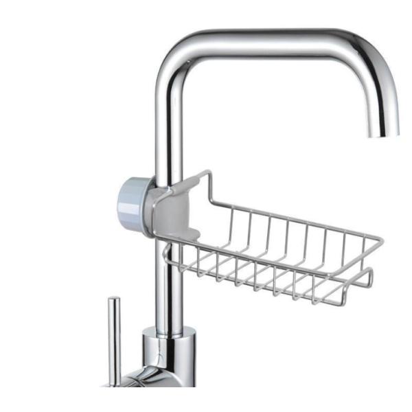 Stainless Steel Faucet Rack Household Kitchen Dishwashing Sponge Drain Rack Sink Dishcloth Storage Rack