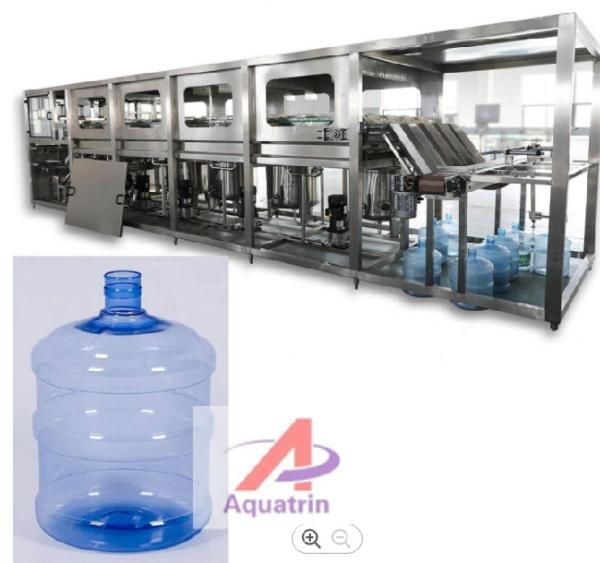 2.2kw 1200 bottles / hour 5 Gallon Water Filling Machine For Barreled Water
