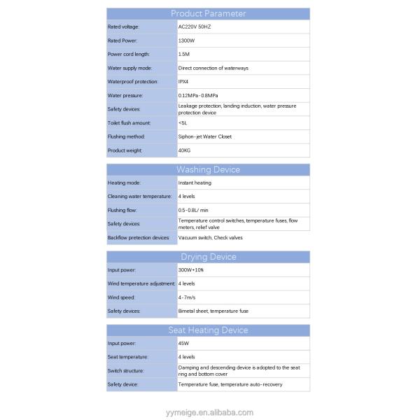 Advanced Function Automatic Deodorization Toilet Integrated Multi-Function Luxury with S-trap Drainage and Remote Control
