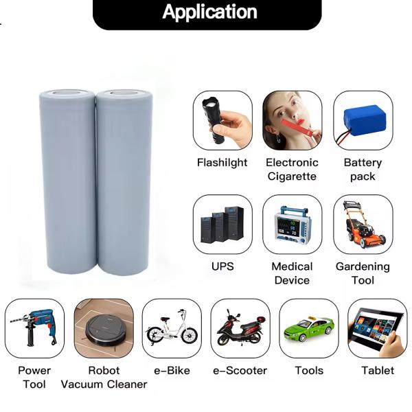 Basse température 3.7v Inr21700 4000mah Taux de décharge élevé 40a Longue durée de vie 1000 cycles Li-ion 21700 Cellule de batterie