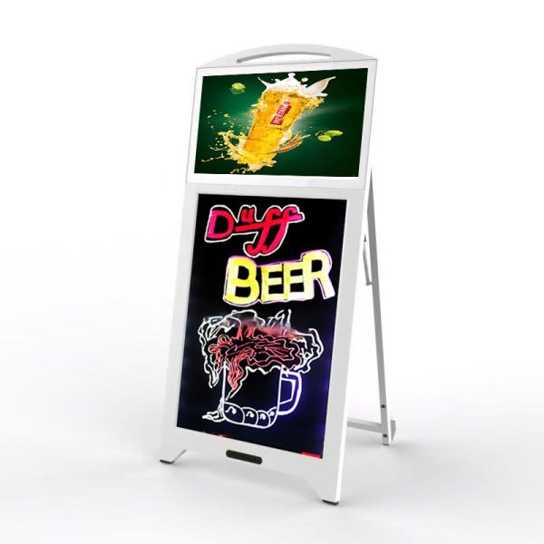 High Brightness Full HD Portable Display Screen With Dual Screen In Pop Up Stalls
