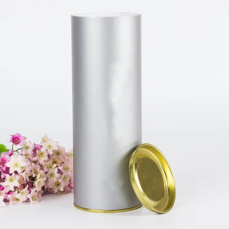Custom Label Size Cardboard Cylinder Gift Boxes Paper Tube Packaging For Wine