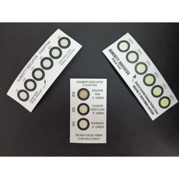 Sensitive Cobalt Free Humidity Indicator Card Brown To Green For Paper Historic Relic , 3 Dots