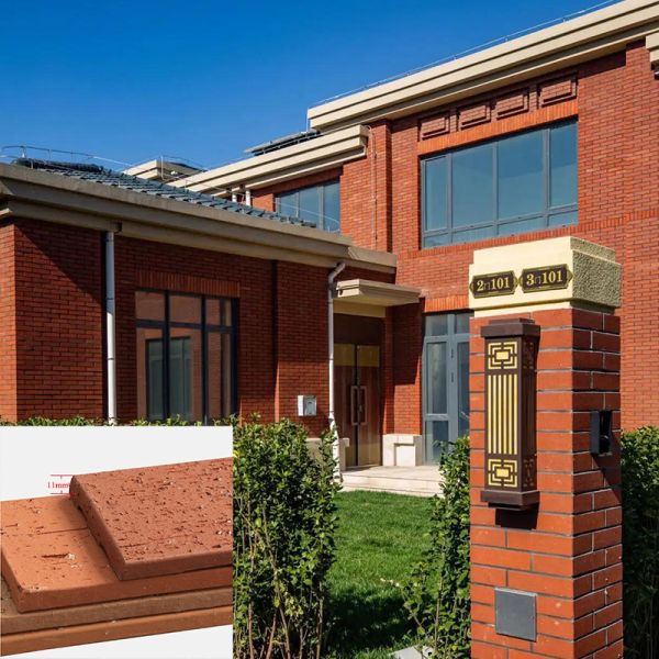 Outdoor Split Facing Wall Thin Brick Tiles Old Bricks Antique Clay Paving Bricks for Hotels Wall Decoration