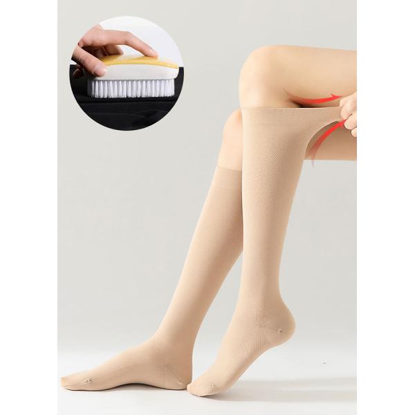 Professional Medical Compression Stockings Black Skin Color For Men Women
