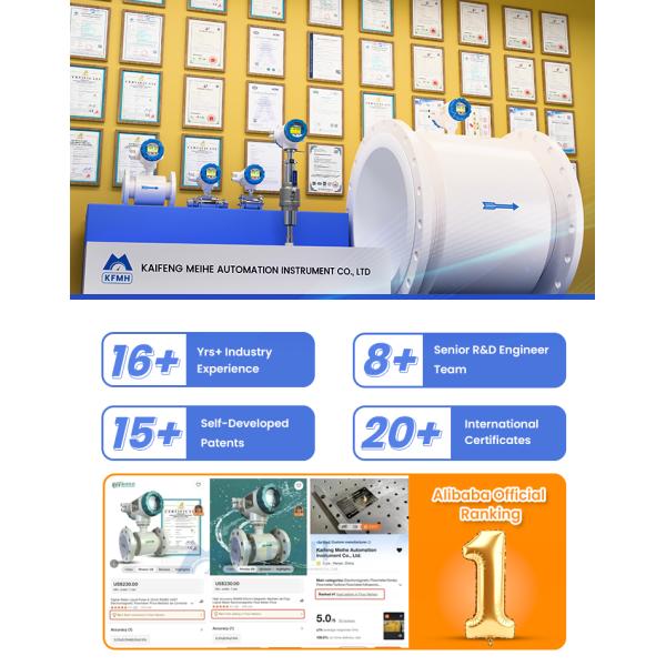 Digital Water Liquid Pulse 4-20mA RS485 HART Electromagnetic Flowmeter Price Medidor De Corriente Electromagnetic Flow Meters