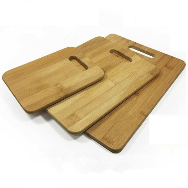 Tabla de corte de madera gruesa 285x210x8mm Rectángulo para la preparación de alimentos en la cocina del chef