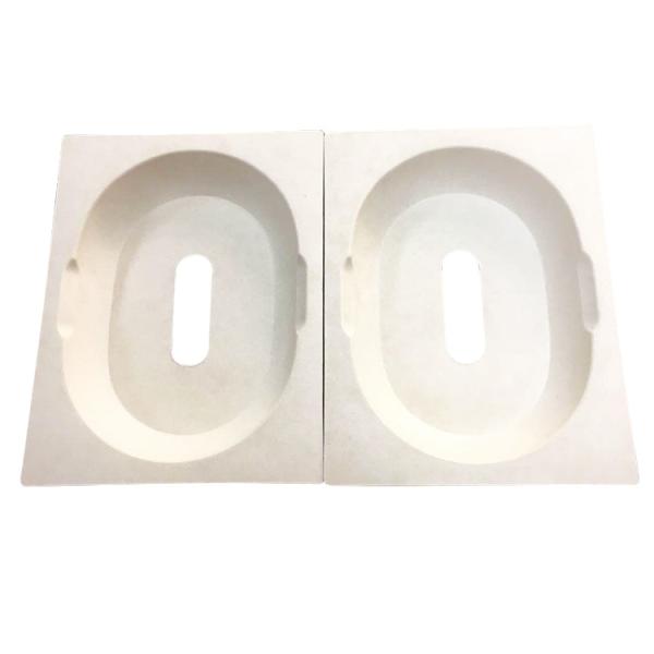 White Sugarcane Pulp Packaging , 1.5mm Bagasse Consumer Electronics Packaging