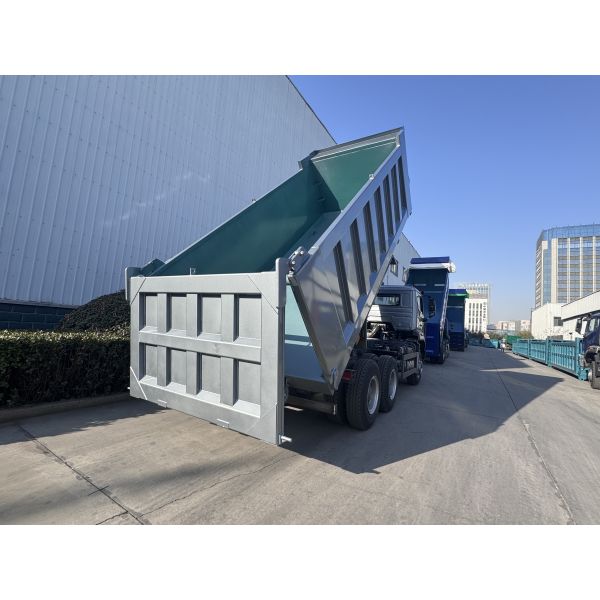 SINOTRUK HOHAN New Howo Tipper Dump Truck  Middle Lifting  6 × 4 RHD  Cargo Box  19-20CBM Customer-customized color Diamond Silver 400HP