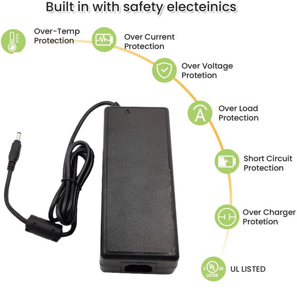 Black White Universal AC DC Adaptor 24v 5a AC/DC Adapter 24 Volt 5 Amp Power Supply with UL62368 CE GS SAA PSE KC CCC