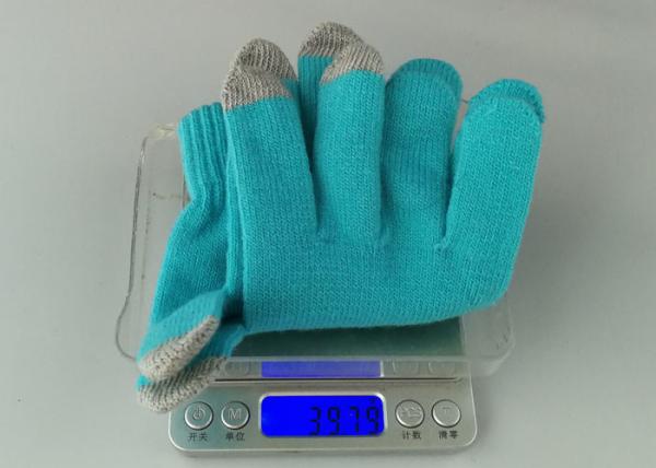 10 Gauge Acrylic Touch Screen Gloves , Safety Hand Gloves 22cm - 27cm Length