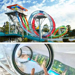 Aqua Parks Black Hole Water Slide Inflatable Raft Body Ride Waterpark Equipment