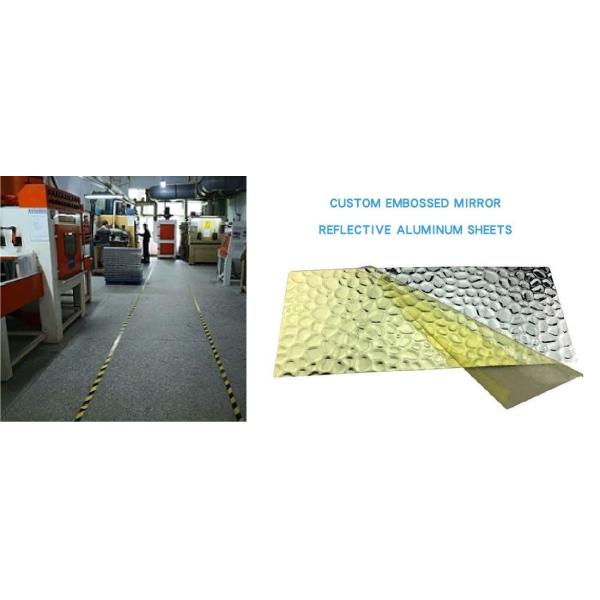 Mirror Reflective Aluminum Sheets Stucco Hammer Pebble Embossed 200mm