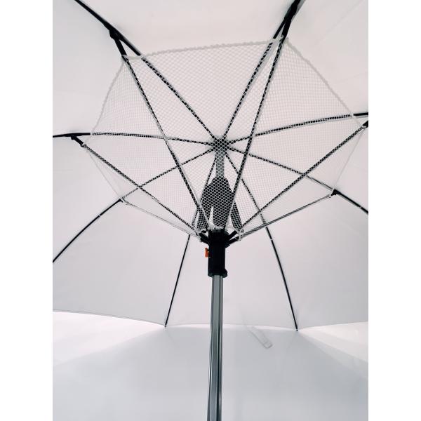 Настраиваемый цвет Логотип Понги Внешний вентилятор Зонтик Стальная рамка из стекловолокна