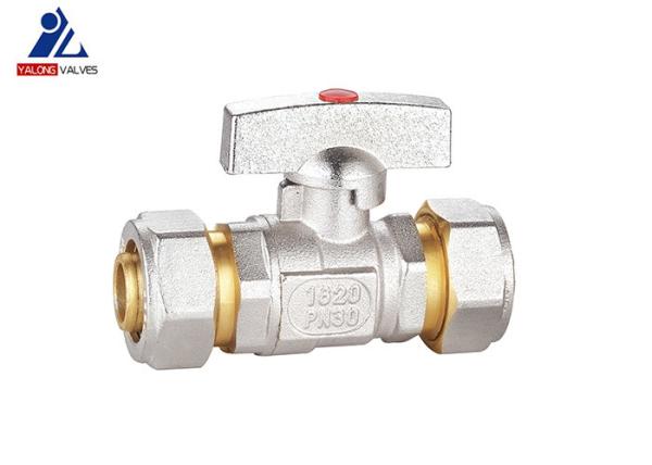Zinc Butterfly Pex Ball Valve With Drain DN25 20mm Ball Valve