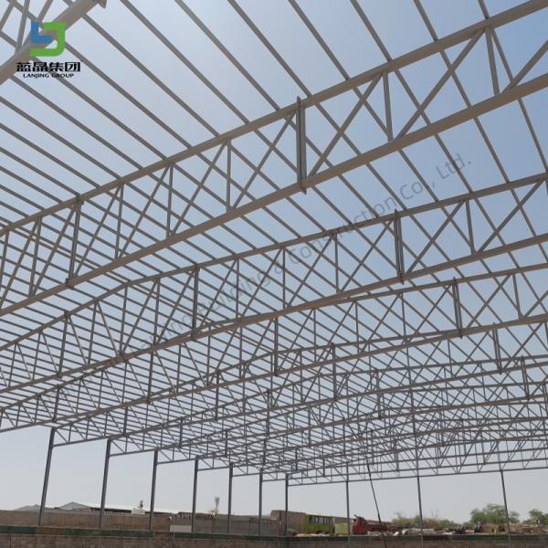Prefabricated Construction Steel Structure Space Frame Warehouse Workshop Buildings With Q355b Q235b And 500t/M