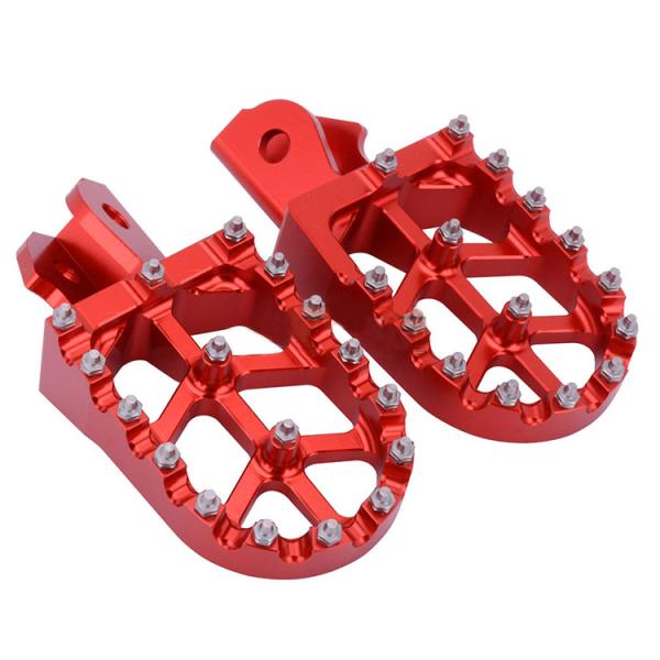 Red Custom CNC Aluminum Alloy Surron Light Bee X Foot Pegs for Sur-Ron LightBee X/S
