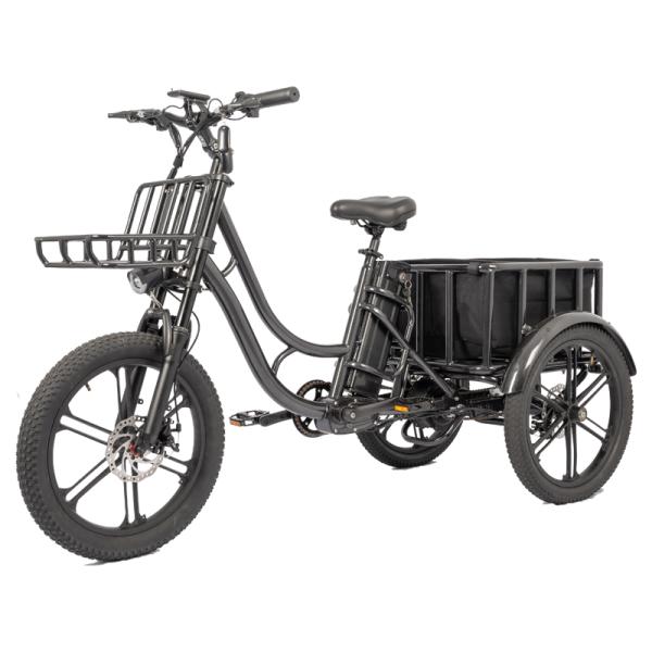 Food Electric Fat Tire Delivery Tricycle E-bike with 48V 500W Motor Power and Disc Brake