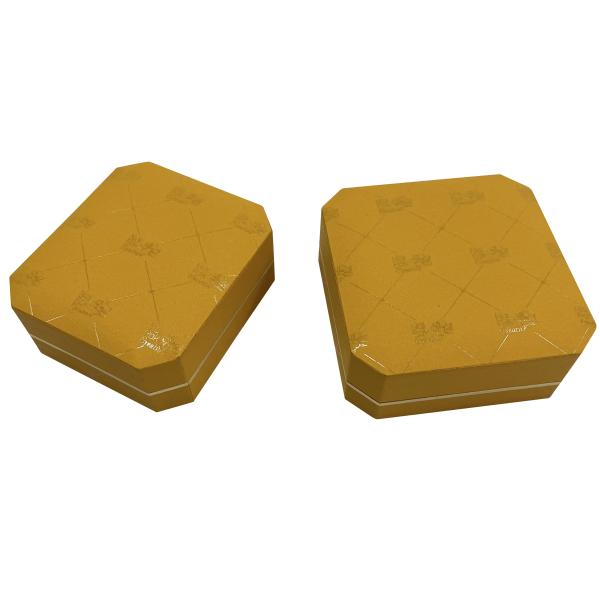 Octagon Shape Customized Jewelry Packaging Box With Gold Line
