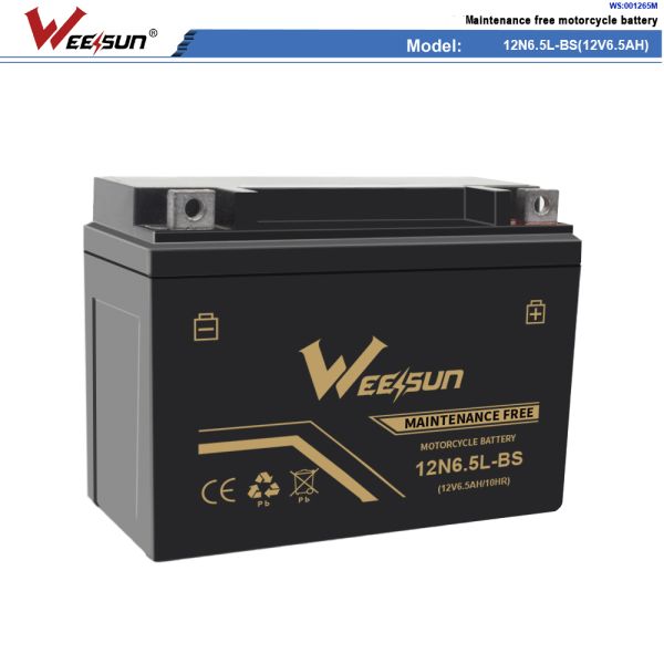 6mf6.5l Mf 12v6.5ah MF 12N6.5 BS Motorcycle Battery 12n6.5 3b Battery