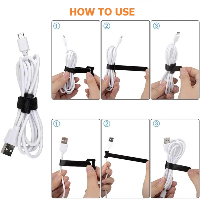 100% Nylon 1/2 Wide Hook And Loop Cable Ties SGS OEM&ODM Available