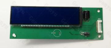 Diseño personalizado de pantalla LCD STN Segmento azul 30PIN para la máquina de limpieza