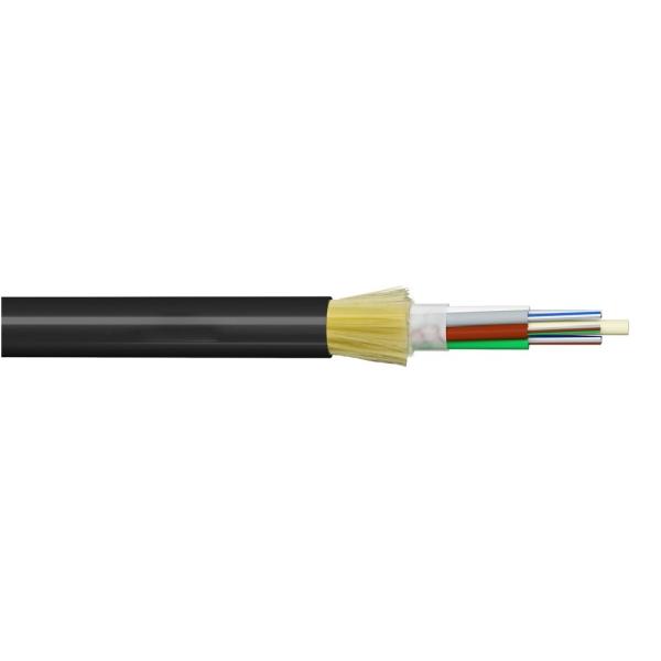 Single jacket ADSS 24 Core All Dielectric Self Supporting Fiber Optic Cable – PE Jacket Black for Long Span Aerial Installation