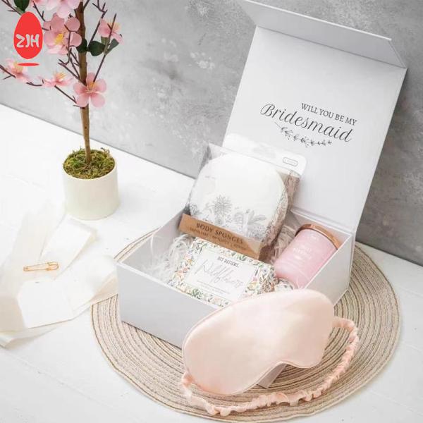 Luxury Rigid Printed Gift Handmade Packaging Box White Simple Empty