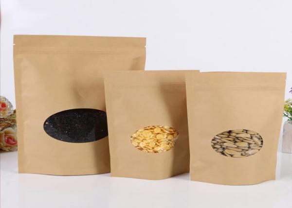 Moisture Proof Coloured Plastic Pouch Packaging For Nuts Eco Friendly