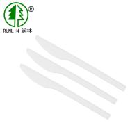 ensemble enveloppé jetable de Cookware Cpla de couteau blanc biodégradable de couverts de 4.4g