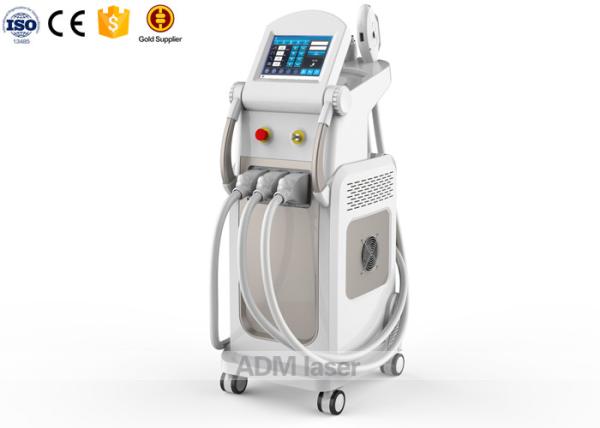 Vertical Medical Grade Multifunction Beauty Machine IPL + Q Switch Laser + RF