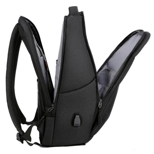BSCI Travel Business Laptop Backpack With USB Charger Port Waterproof 0.6kg