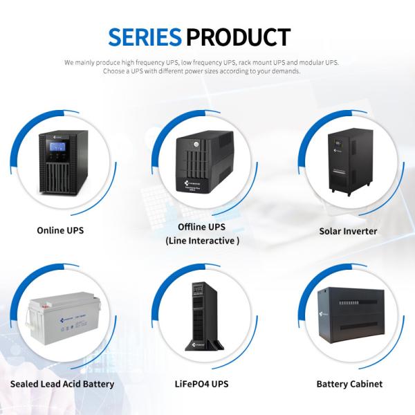 208VAC/220VAC/230VAC Visench Giant Elite 6000W 7500W 10000W 3Phase Industrial Tower UPS