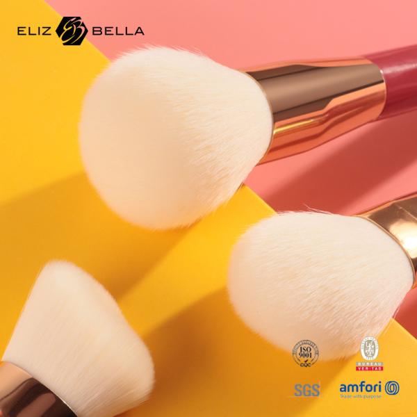a composição das mulheres 8pcs escova o grupo 100% Syntheitc, punho de escova cosmético do cabelo de Rose Gold Ferrule plástico vermelho