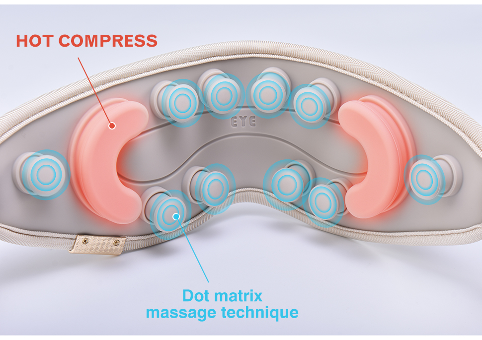 2025 Wholesale White Warm and Hot Acupuncture Electric Smart Eye Massager